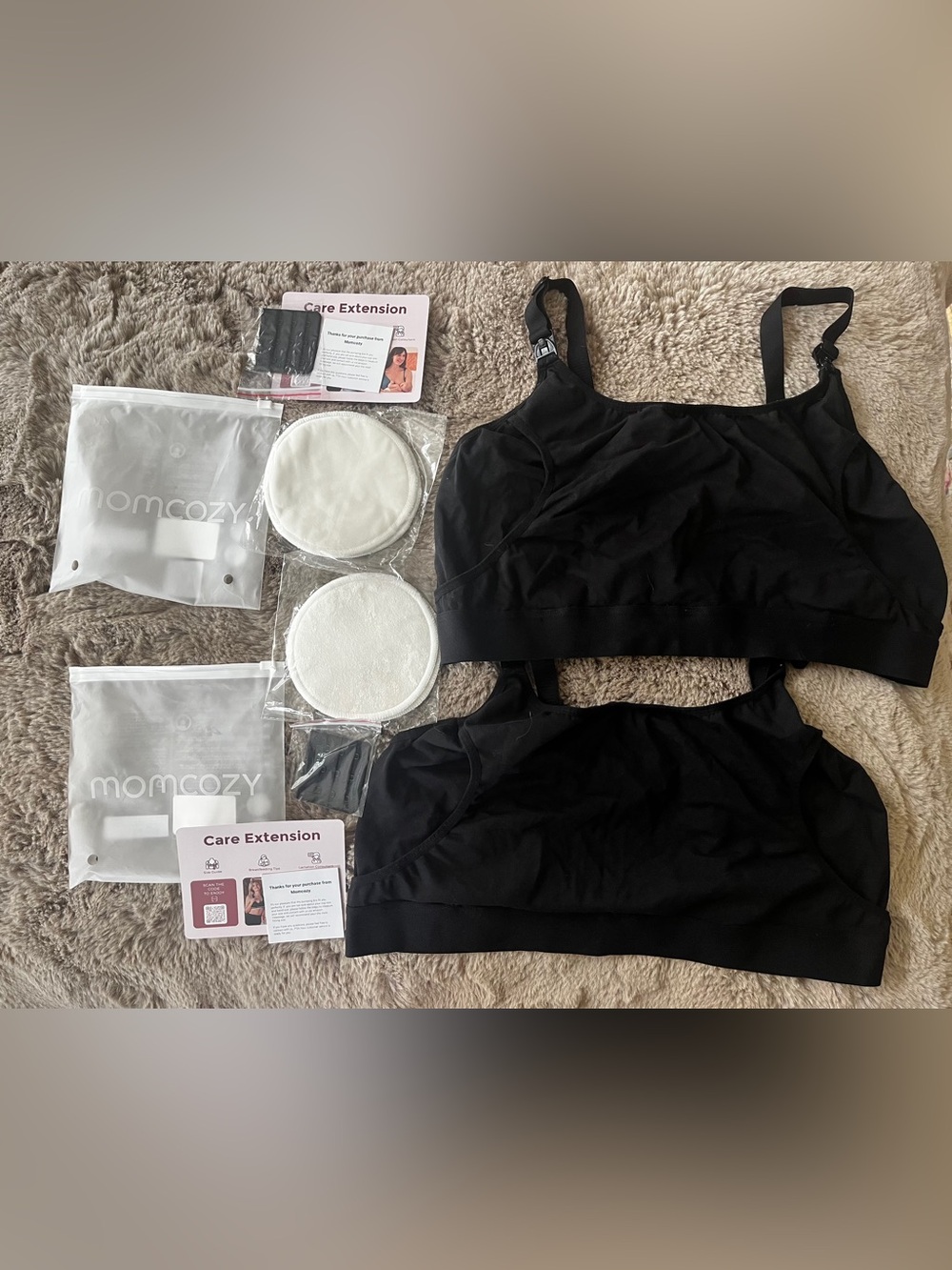Momcozy 2XL Black Nursing/Pumping Bras with Nursing Pads
